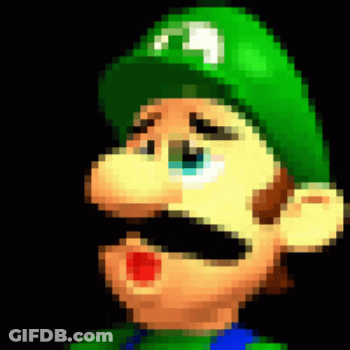 Luigi Face Palm Pixel Art GIF