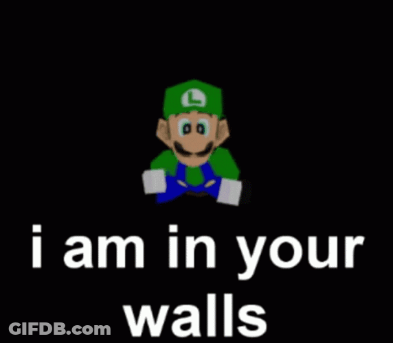 Luigi I Am In Your Walls GIF