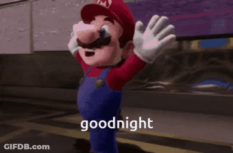 Luigi Mario Big Hug Goodnight GIF