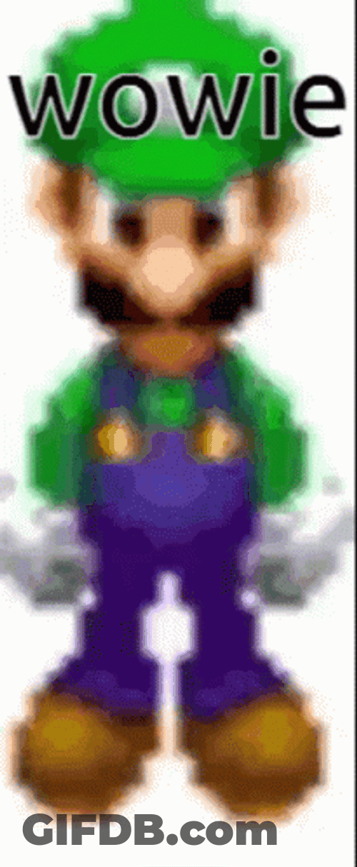 Luigi Rotating Loop Wowie GIF