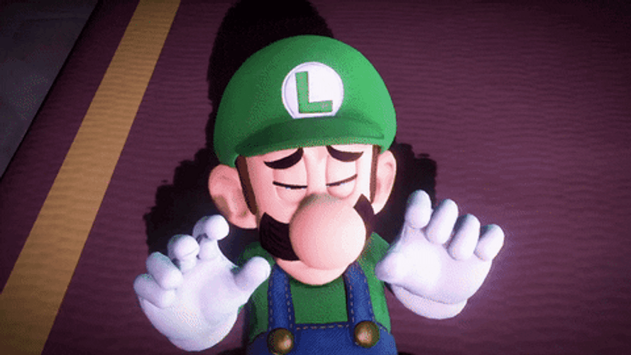 Luigi's Mansion 3 Scared Horror Reaction GIF