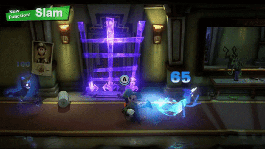 Luigi's Mansion 3 Slamming Possessor GIF