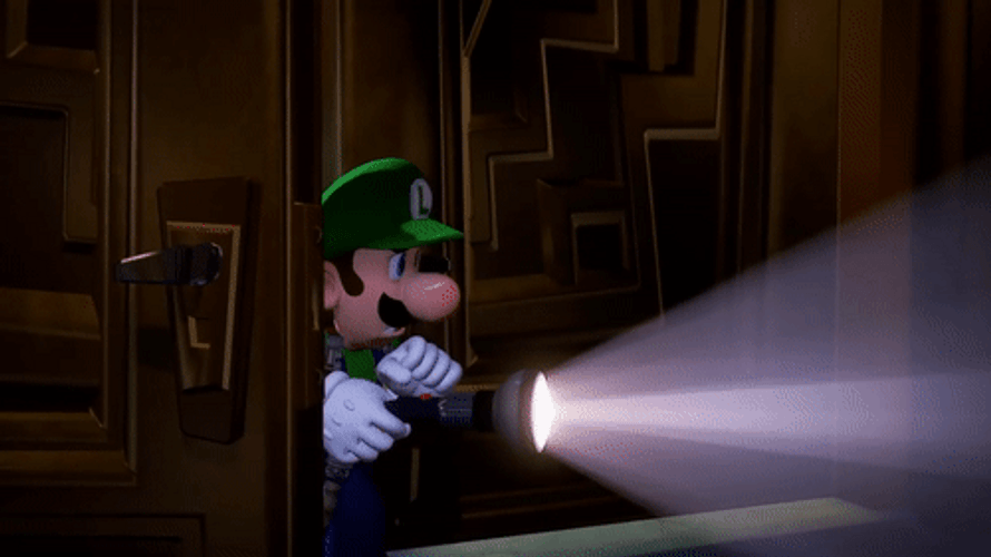Luigi's Mansion 3 Slowly Entering Room GIF