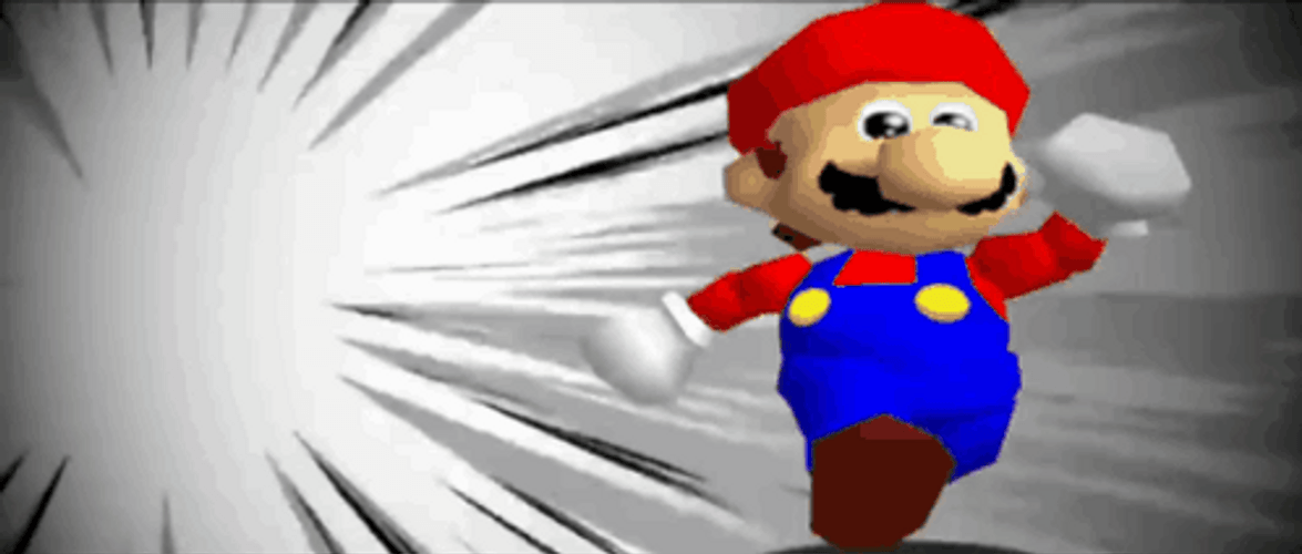 Luigi Tries To Chase Mario Running GIF