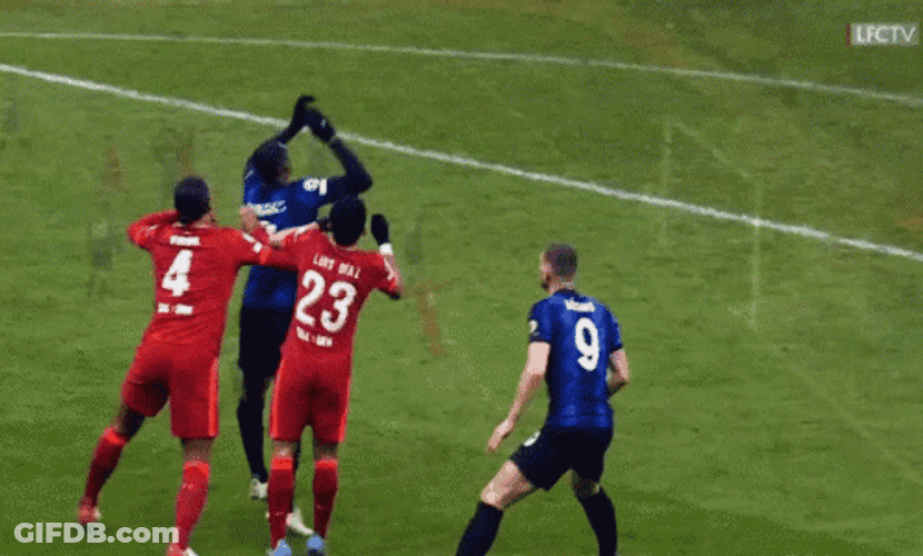 Luis Diaz Fail Football Catch GIF