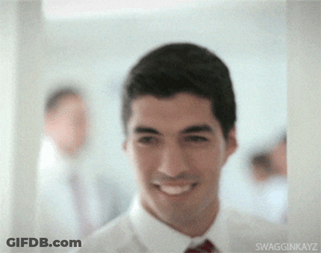 Luis Suarez Smile GIF