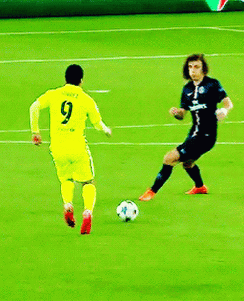 Luis Suarez Tunnel On David Luiz GIF