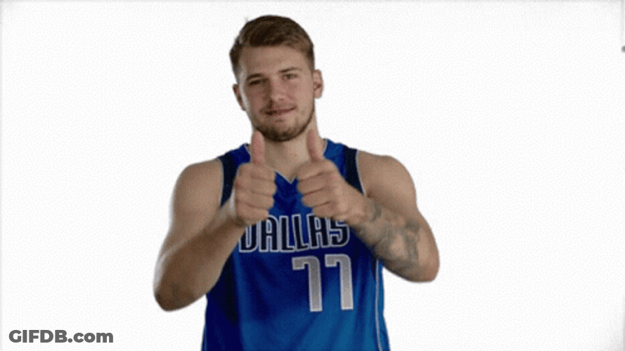 Luka Doncic Double Thumbs Up GIF