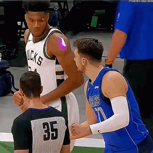 Luka Doncic Giannis Antetokounmpo Handshake GIF