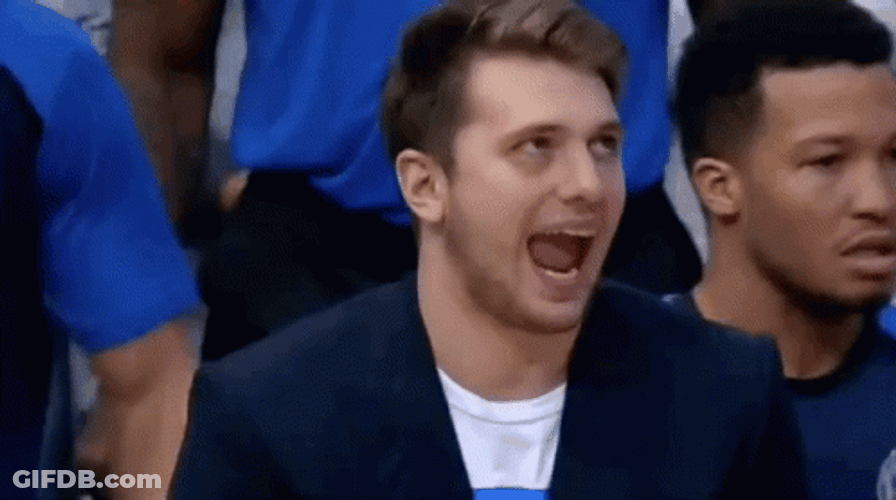 Luka Doncic Mouth Open GIF