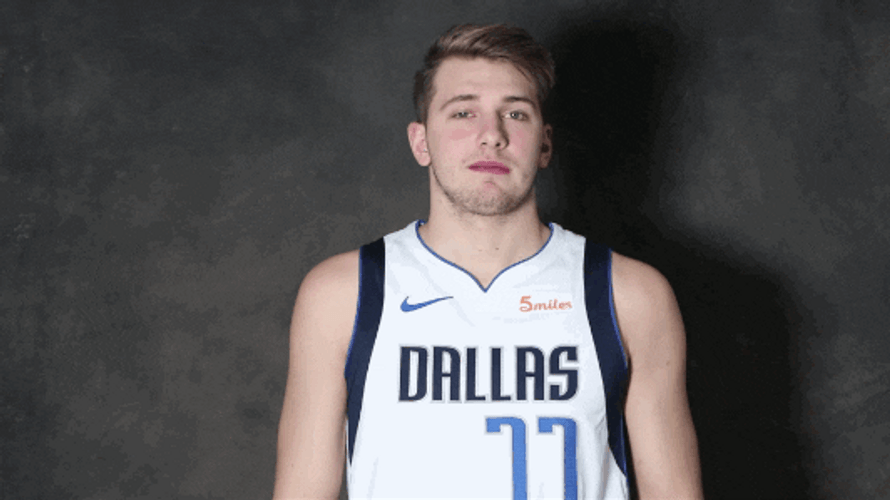 Luka Doncic NBA Dallas Pointing Wink GIF