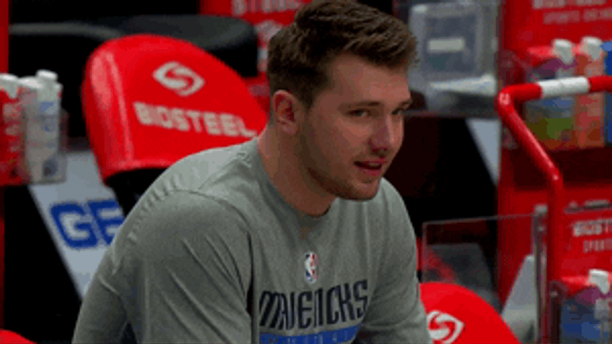 Luka Doncic Smiling Nod NBA GIF