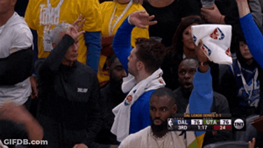 Luka Doncic Waving Fans Clapping GIF