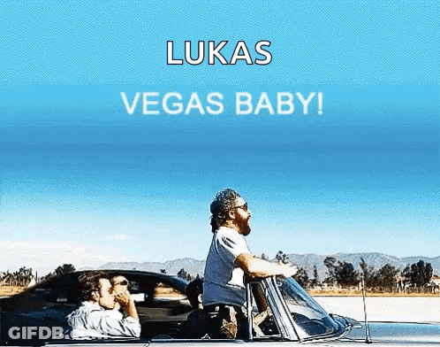 Lukas Vegas Baby Shows Man Driving Convertible GIF