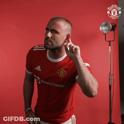 Luke Shaw Can't Here You GIF
