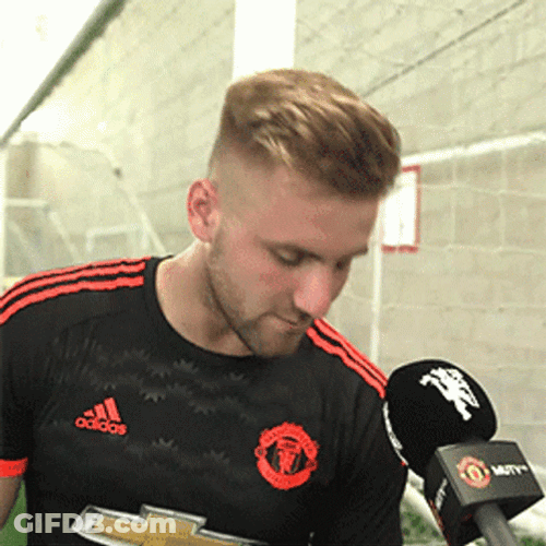 Luke Shaw Having An Interview GIF