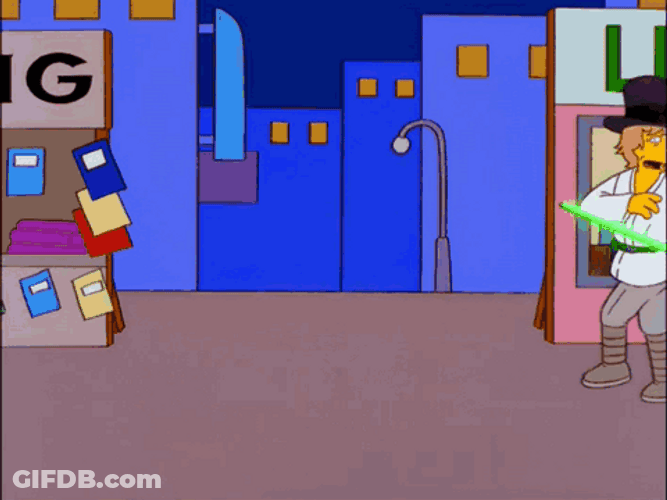 Luke Skywalker Dancing On The Simpsons GIF