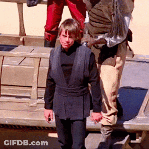Luke Skywalker Giving Salute GIF