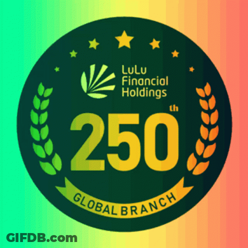 Lulu Financial Holdings 250Th Anniversary Logo With Laurel Wreath GIF