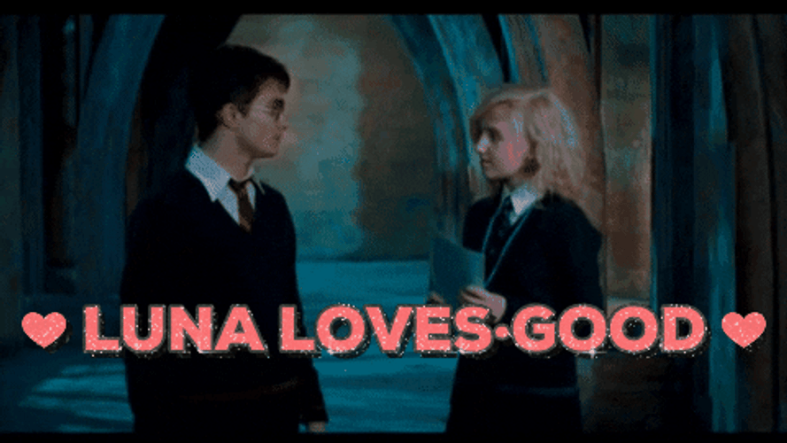 Luna Lovegood Holding Harry Potter's Hand GIF