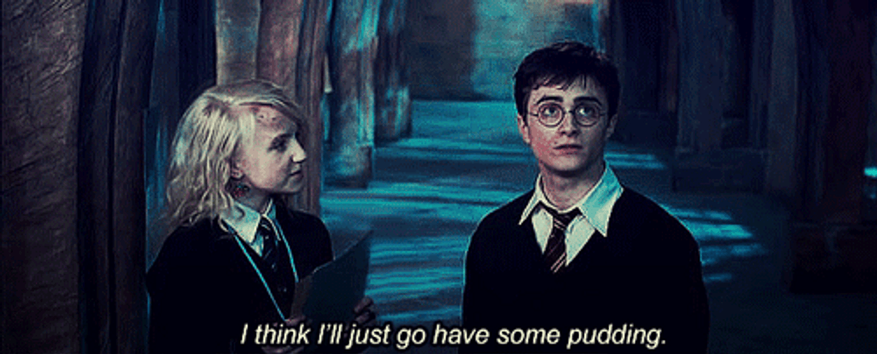 Luna Lovegood I'll Go Home And Have Pudding Meme GIF