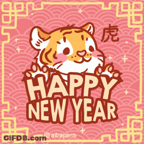 Lunar New Year 2022 Giggling Tiger GIF