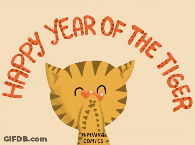 Lunar New Year 2022 Happy Tiger Animation GIF