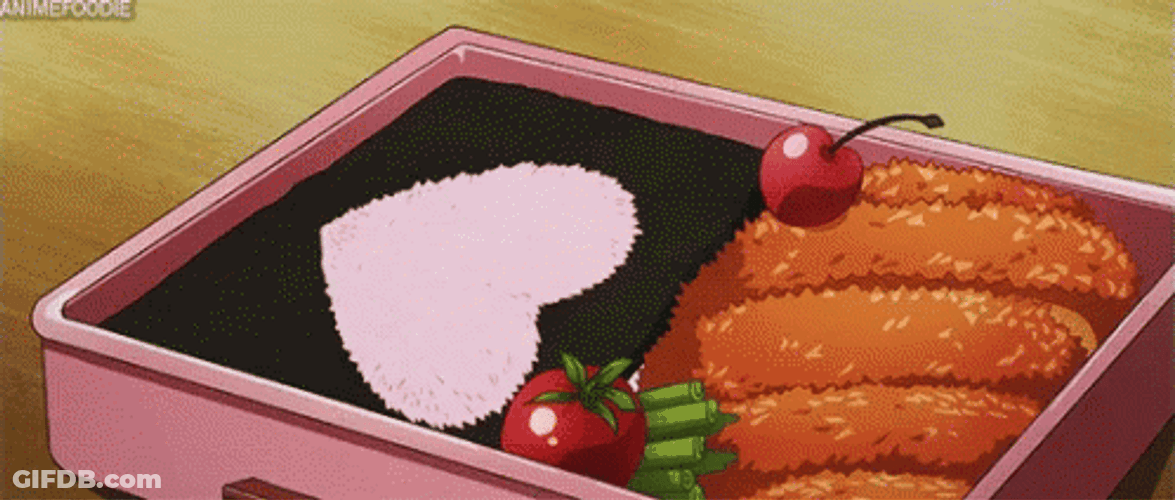 Lunch Bento Box Chopsticks Food Love Heart GIF
