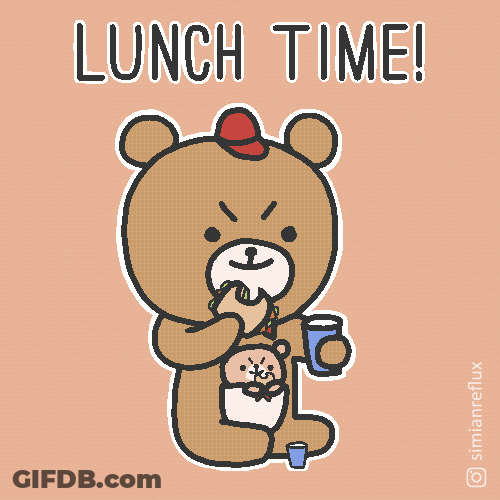 Lunch Time Angry Bear Eating GIF