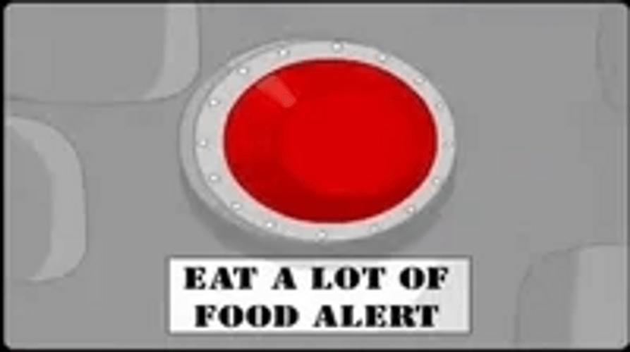Lunch Time Button Eat A Lot Food Alert GIF
