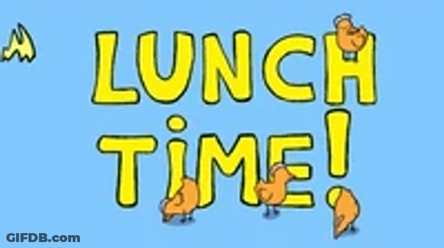 Lunch Time Happy Excited Chicken GIF
