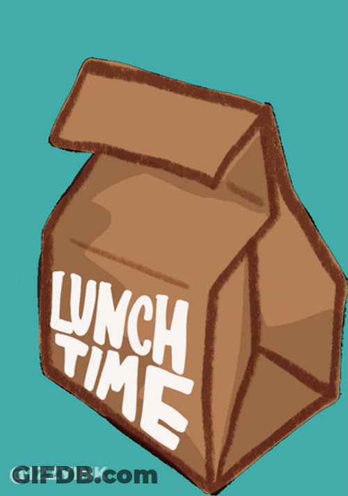 Lunch Time Paper Bag GIF