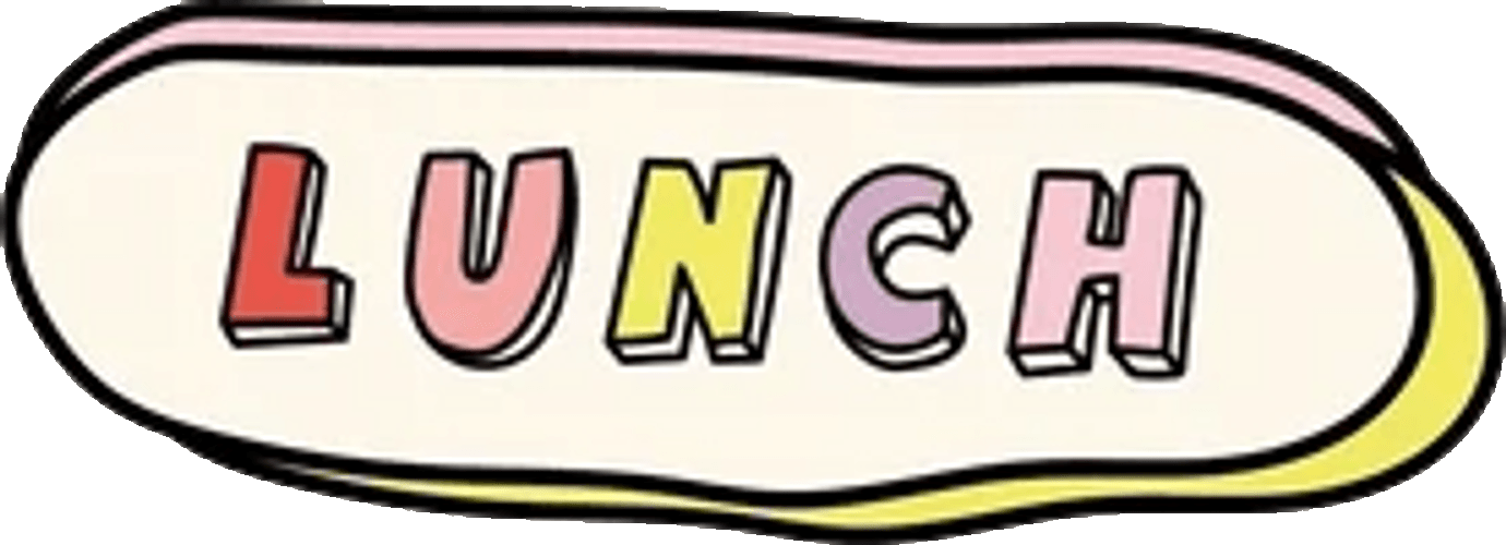 Lunch Time Sign Pastel Colors GIF