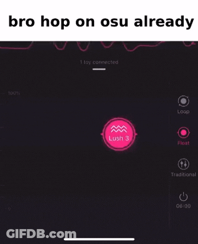 Lush 3 App Screenshot Saying Bro Hop On Osu Already GIF