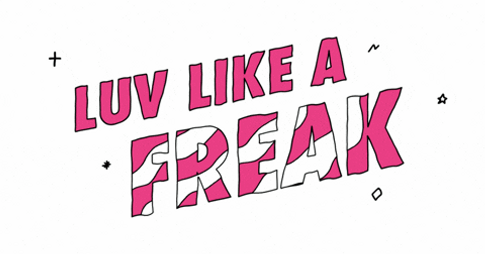 Luv Like A Freak Pink White GIF