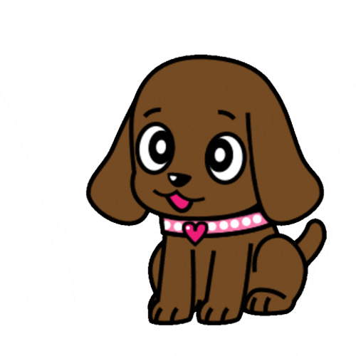 Luv U Cute Brown Puppy GIF