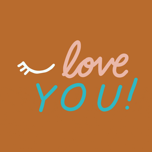Luv U Winking Eye Animated Art GIF