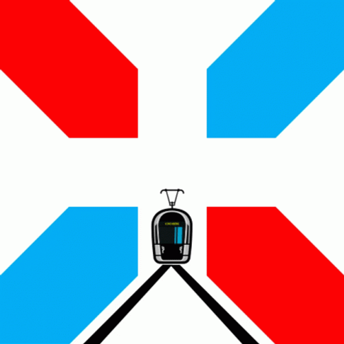 Luxembourg Emoji Kirchberg Tram GIF