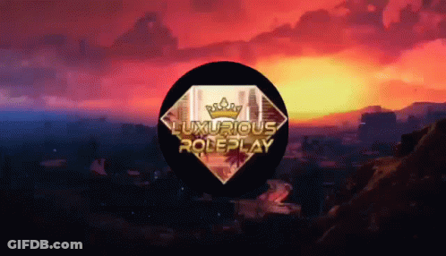 Luxurious Roleplay Logo With Sunset Background GIF