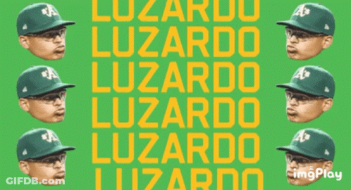 Luzardo Green Background Yellow Text GIF