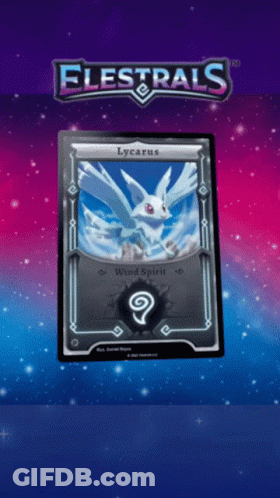 Lycarus Card With Purple Background GIF