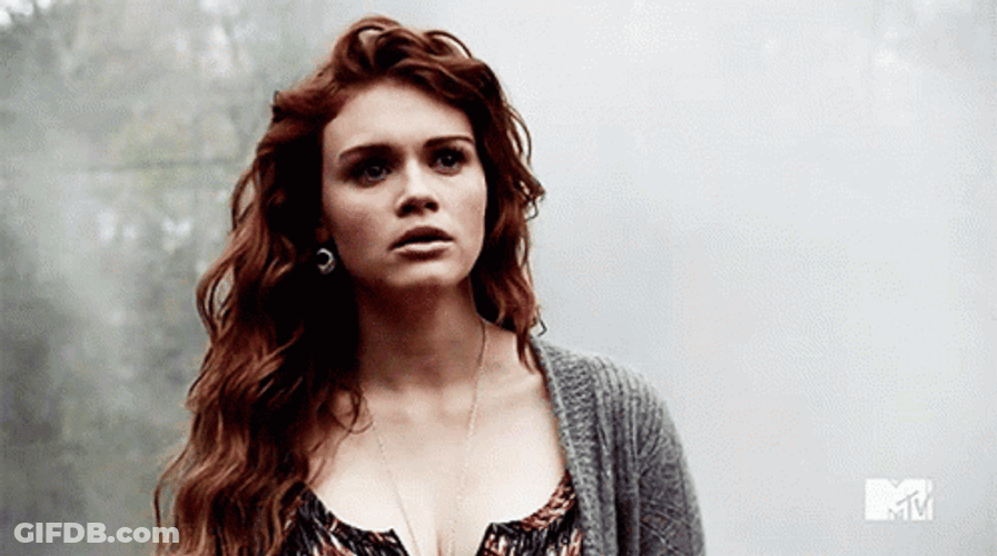 Lydia Martin Looking Around Teen Wolf GIF