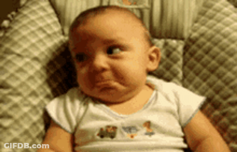 Lying Baby Making Pouty Face GIF