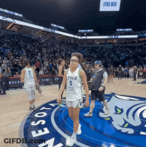 Lynx Basketball Player In Glasses On Court GIF