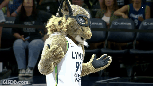 Lynx Mascot In Sunglasses And Jersey Number 9 GIF