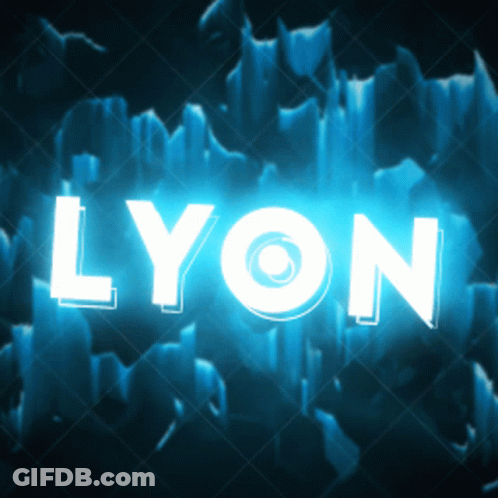 Lyon Word On Dark Blue GIF