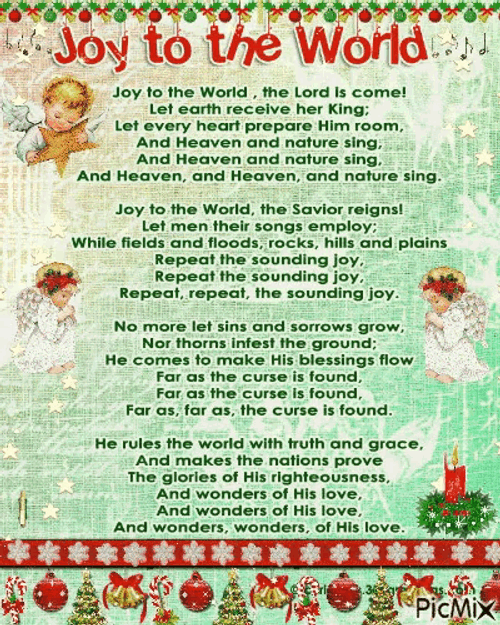 Lyrics Joy To The World GIF