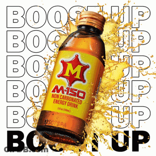M-150 Non Carbonated Energy Drink Splashing GIF