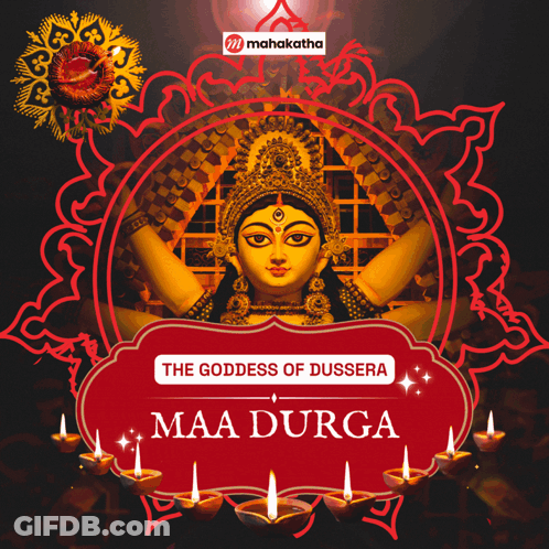 Maa Durga Goddess Poster GIF