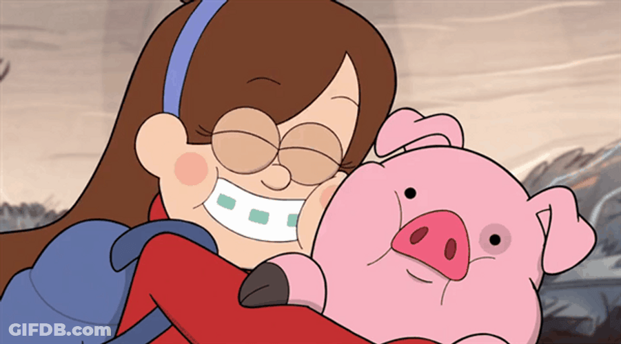 Mabel Hugging Waddles Adventure GIF